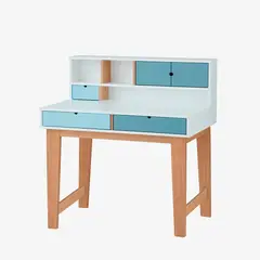 BARAKA HOME - Escritorio con Cajones y Repisa Koinawa - Blanco