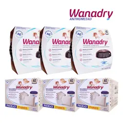 GENERICO - Pack 3 Deshumedecedores + 12 saquitos WANADRY