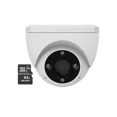 EZVIZ - Cámara Seguridad H4 2K Domo Vision Nocturna + SD64 GB -