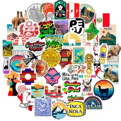 GENERICO - Sticker Peru pack 50 piezas Peruanisimo resistente al agua