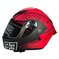 GENERICO - CASCO ABATIBLE XTREME JH902 ROJO MATE VISOR OSCURO TALLA M