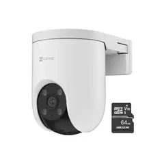 EZVIZ - Cámara de seguridad H8C 3K 5MP Exterior 360 Grados + SD64GB -