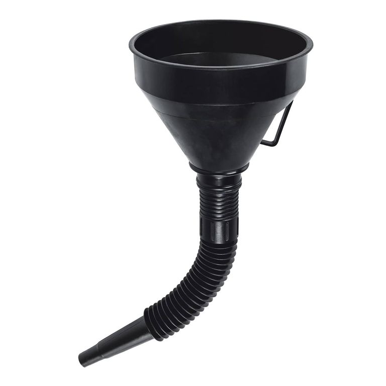 Embudo plástico 500 ml, cuello flexible con filtro, 11207 Truper