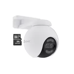 EZVIZ - Cámara de seguridad exterior IP PT H80x Dual 4K + Micro SD64GB -