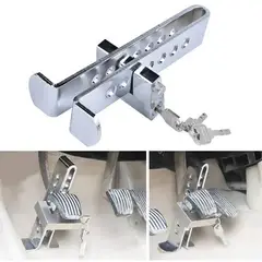 SAFARI - Seguro traba pedal con candado universal para vehículos