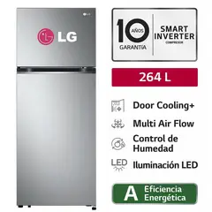 LG - Refrigeradora 264L Door Cooling Top Freezer GT26BPP - Plateada