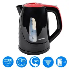 DAEWOO - HERVIDOR DEK-1308 17L INALÁMBRICO INOXIDABLE NEGRO