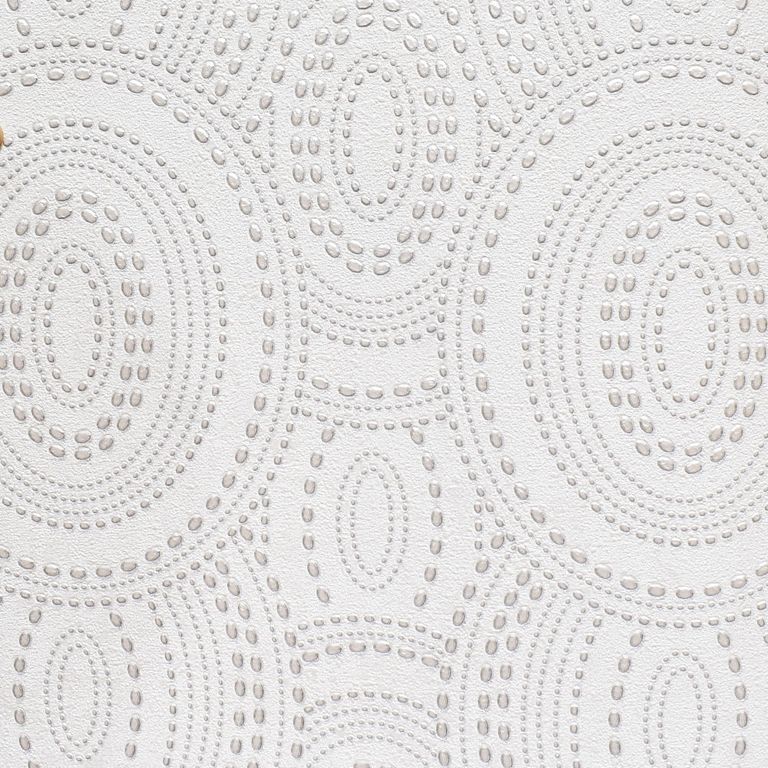 Papel Tapiz Daphne 106X10 Mts Blancoplateado