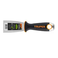TRUPER - Espátula flexible 2 acero inox mango Comfort Grip