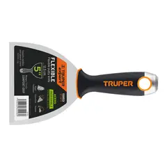 TRUPER - Espátula flexible 5 acero inox mango Comfort Grip