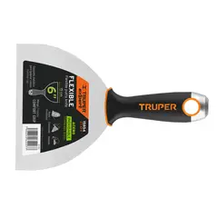 TRUPER - Espátula flexible 6 acero inox mango Comfort Grip