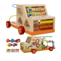 GENERICO - Camión Circuito Colorido Montessori De Madera
