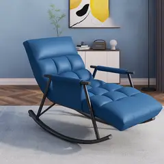 GENERICO - SILLA SILLÓN SOFÁ MECEDORA RECLINABLE TERRAZA AZUL