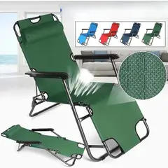 GENERICO - SILLA RECLINABLE TERRAZA PLAYA GRAVEDAD CERO VERDE