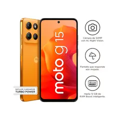 MOTOROLA - CELULAR MOTO G15 4GB RAM 256GB NARANJA