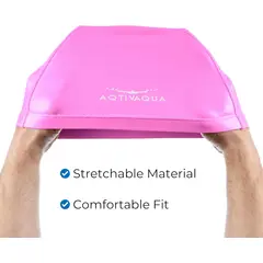 GENERICO - Gorro de natación de tela para mujer rosado