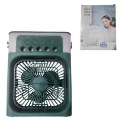 GENERICO - Ventilador Portátil Multifuncional con cable tipo C - Verde