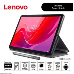 LENOVO - Tablet Tab M11 11” WUXGA IPS 4GB RAM 128GB EMMC Lapiz y Funda TB330FU