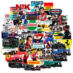 GENERICO - Pack de 50 Stickers de Formula 1 transmite la pasión por la f1