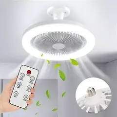 GENERICO - FOCO VENTILADOR DE TECHO 2 EN 1 AHORRADOR