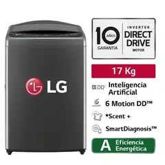 LG - Lavadora 17Kg AI DD Carga Superior Negro WT17BV6