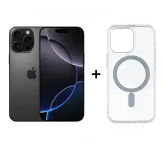 APPLE - IPhone 16 Pro Max Intelligence 256GB - (eSIM) - Black Titanium + Case