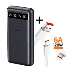 REMAX - Combo Cargador Portátil RPP-10 + cable USB Xiaomi 6A Carga Turbo