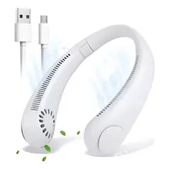 OEM - Ventilador de Cuello Portatil Recargable Blanco