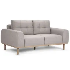 ROSEN - SOFA ROSEN  BIADA TELA  2 CUERPOS  GRIS PERLA