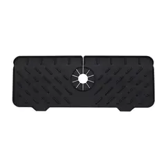 GENERICO - Almohadilla de Drenaje de Silicona para Baño Cocina - Negro