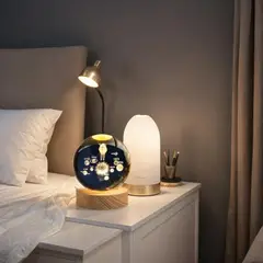 GENERICO - ESFERA DE CRISTAL LÁMPARA LUZ LED ADORNO ASTRONAUTA DECORATIVO 3D