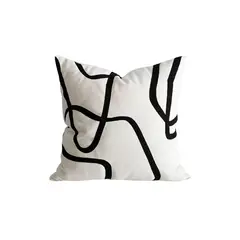 GENERICO - Cojin Minimalista Home Lazos Negros Sublimado 50X50 CM