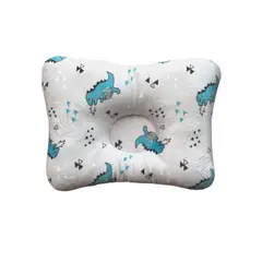 GENERICO - Almohada para Bebé Anti-Cabeza Plana - Dinosaurios Verdes