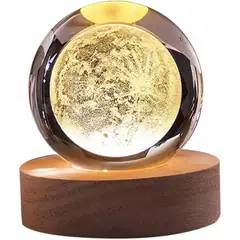 GENERICO - Lampara Luna 3D Lámpara Modelo Luna Grande Esfera de 8cm