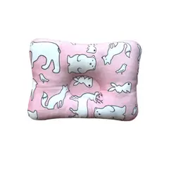 GENERICO - Almohada para Bebé Anti-Cabeza Plana - Osos Rosados