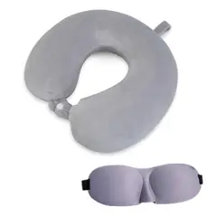 HYGGE - Kit de Almohada de Cuello y Antifaz para Viaje