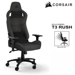 CORSAIR - Silla Gaming T3 RUSH Tela Carbon