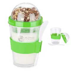GENERICO - Vaso para Yogurt y Cereal Yogurtera De Acrílico con Cuchara para Niño