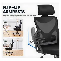 GENERICO - Silla de oficina de malla con Respaldo y Cabecera Premiun