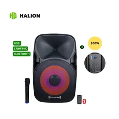HALION - Parlante Activo Halion RHA-15EB 800W PMPO USB BT Micrófono