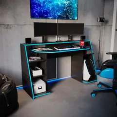 BARAKA HOME - Escritorio Gamer Teava - Negro