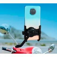 GENERICO - Soporte de Celular de Aluminio Para Espejo de Moto