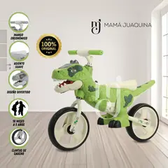 VELOX - Bicicleta de Equilibrio «DINOROAD» Con Casco Green