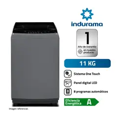 INDURAMA - Lavadora Automática LRI-11DGR 11kg Gris Oscuro