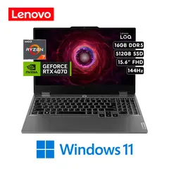 LENOVO - Laptop LOQ 15ARP9 - AMD Ryzen 7 7435HS 16GB 512GB SSD NVIDIA RTX 4070 8GB 15.6″ FHD 144Hz W11