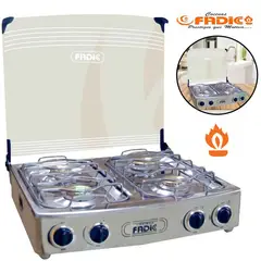 FADIC - Cocina de Mesa con Tapa de Vidrio Aurora 22 4H