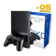 SONY - PlayStation 2 Slim Reacondicionado + 5 Juegos Copia