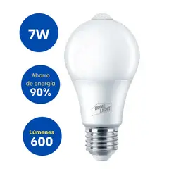 HOME LIGHT - Foco Led sensor de movimiento 7w luz blanca