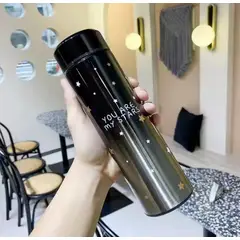 GENERICO - Termo Digital de 500 ML Diseño Estrellas - Negro