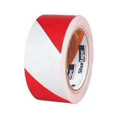 SHURTAPE - Cinta Señalización Delimitadora Blanco-Rojo 2x36yd